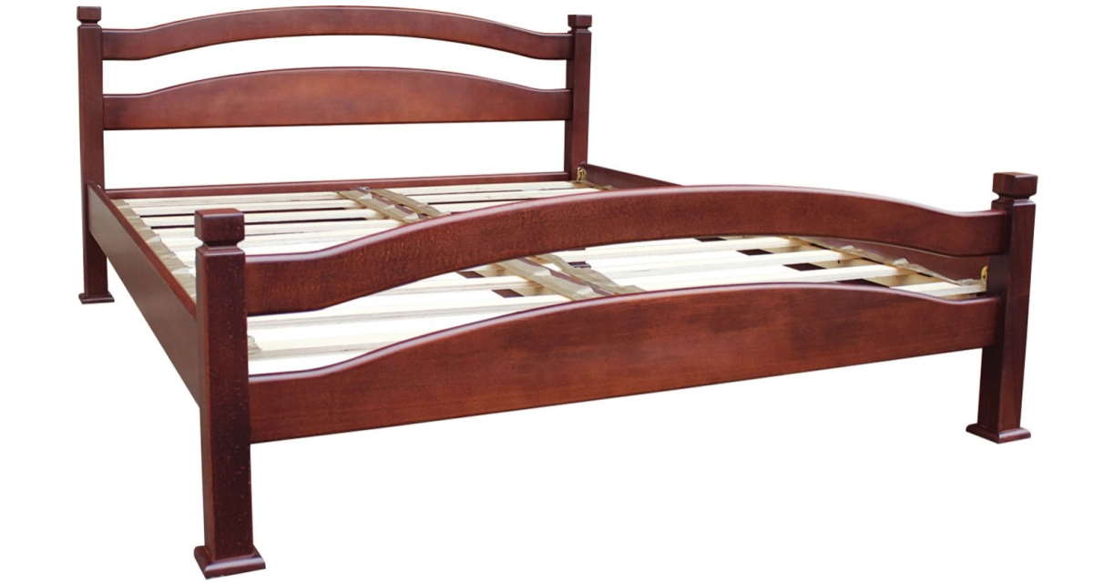 Фото Кровать двуспальная №6 (бук) (СМ 180х200) основание ламелии от производителя Алина мебель в Крыму по цене 30 640 ₽