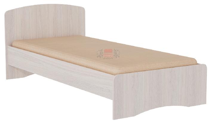 Кровать-2 односпальная (СМ 90x190) с основанием ( 90х190 , ЛДСП , ясень анкор светлый , без подъемного мех. , без ящиков , без матраса (Фант-мебель) )