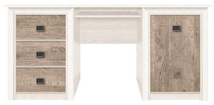 Стол письменный Коен BIU/170 (лдсп, лдсп-ясень снежный,  ясень снежный, ясень снежный-сосна натуральная (Black Red White (БРВ)) )