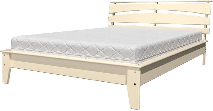 Кровать двуспальная Камелия-4 (СМ 160х200) без основания с универсальными царгами ( 160х200 , дерево , слоновая кость , без подъемного мех. , без ящиков , без матраса (Браво-мебель) )