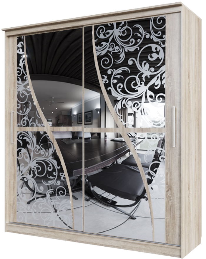 Фото Шкаф-купе №19 Волна (1,5 - 2 двери) от производителя SV-мебель в Крыму по цене 33 560 ₽