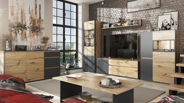 Фото Шкаф с витриной 1V3D Боско (Bosco) от производителя Анрэкс в Крыму по цене 22 840 ₽