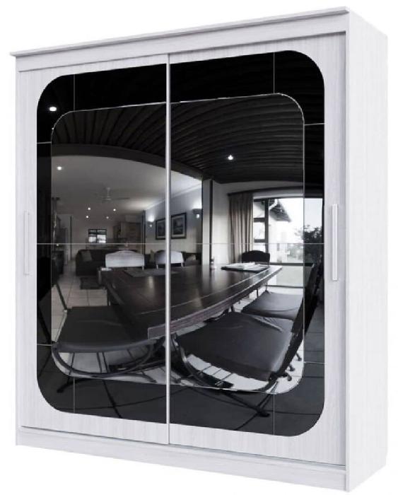 Шкаф-купе №19 Инфинити (2,0 - 2 двери) (Материал дверей:лдсп-зеркало, цвет дверей:ясень анкор светлый, цвет каркаса:ясень анкор светлый (SV-мебель) )