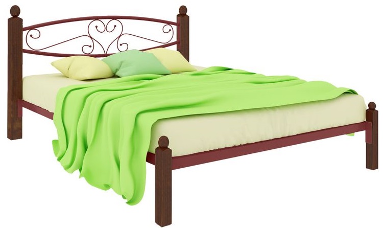 Фото Кровать двуспальная Каролина Lux (СМ 140х200) трубка металл от производителя Милсон в Крыму по цене 18 920 ₽