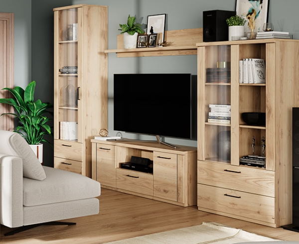 Фото Шкаф с витриной 1V2S Дорсет (Doorset) от производителя Анрэкс в Крыму по цене 16&nbsp;980 ₽