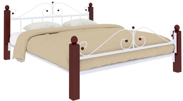 Фото Кровать двуспальная Диана Lux Plus (СМ 180х200) трубка металл от производителя Милсон в Крыму по цене 22 900 ₽