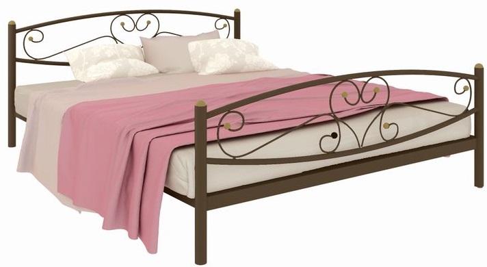 Фото Кровать двуспальная Каролина Plus (СМ 160х200) трубка металл от производителя Милсон в Крыму по цене 14 360 ₽