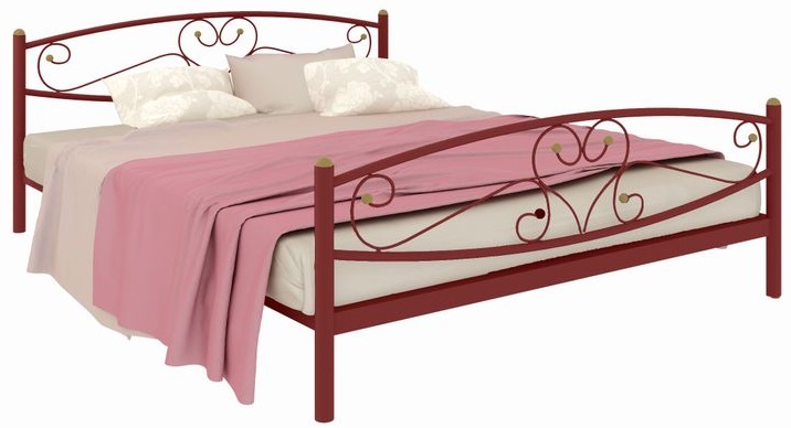 Фото Кровать двуспальная Каролина Plus (СМ 160х200) трубка металл от производителя Милсон в Крыму по цене 14 360 ₽