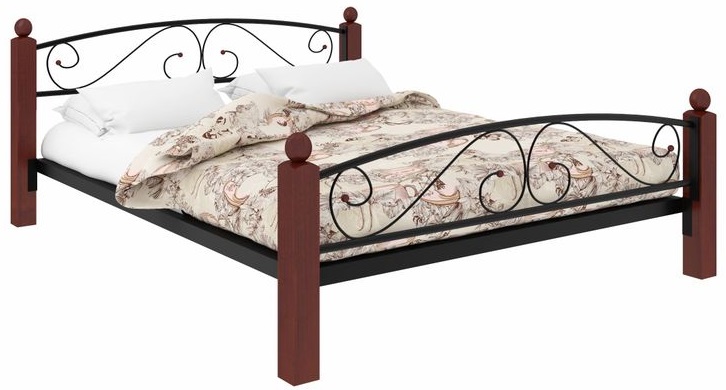 Фото Кровать двуспальная Вероника Lux Plus (СМ 180х200) трубка металл от производителя Милсон в Крыму по цене 21 500 ₽