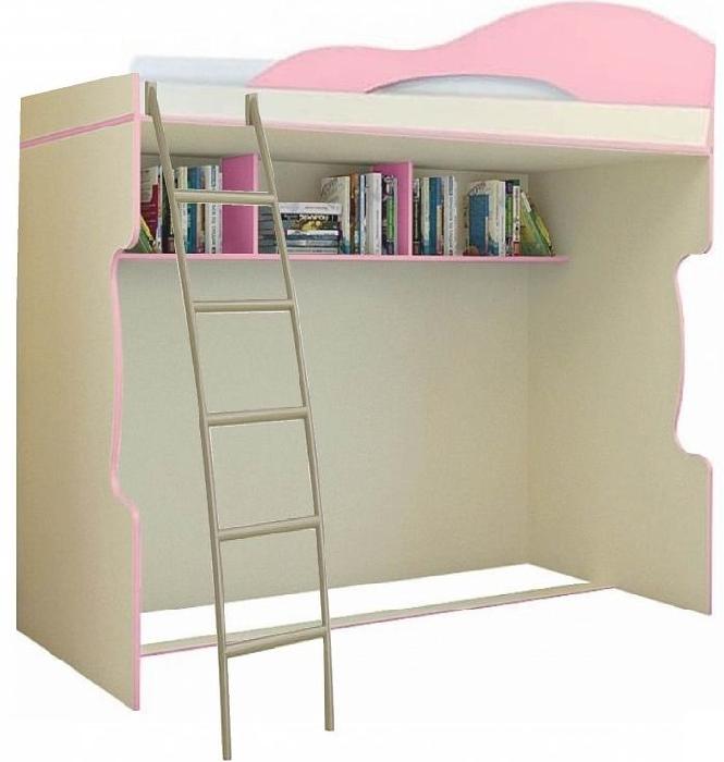 Кровать 2-этаж Радуга (СМ 80х200) ( 80х200 , ЛДСП , фламинго , без матраса (Горизонт) )