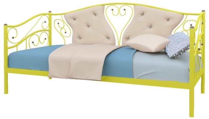 Фото Кровать-тахта односпальная Юлия (СМ 90х200) трубка металл от производителя Милсон в Крыму по цене 17 520 ₽